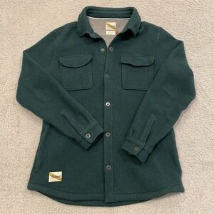 Tracksmith New England Overshirt Mens Small Wool Blend Snap Shirt Jacket Shacket